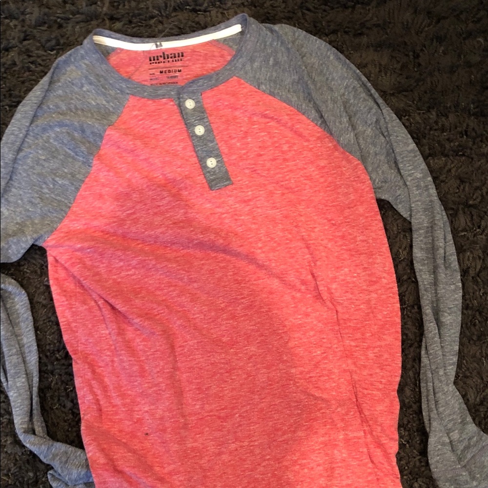 Urban pipeline red longsleeve tee